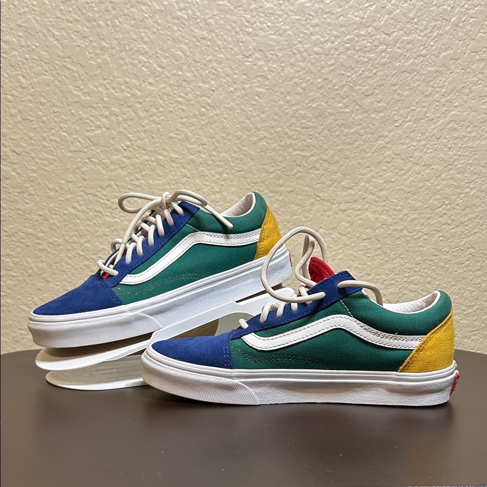 Vans Kids Blue Green Yellow Sneakers SIZE 5.5